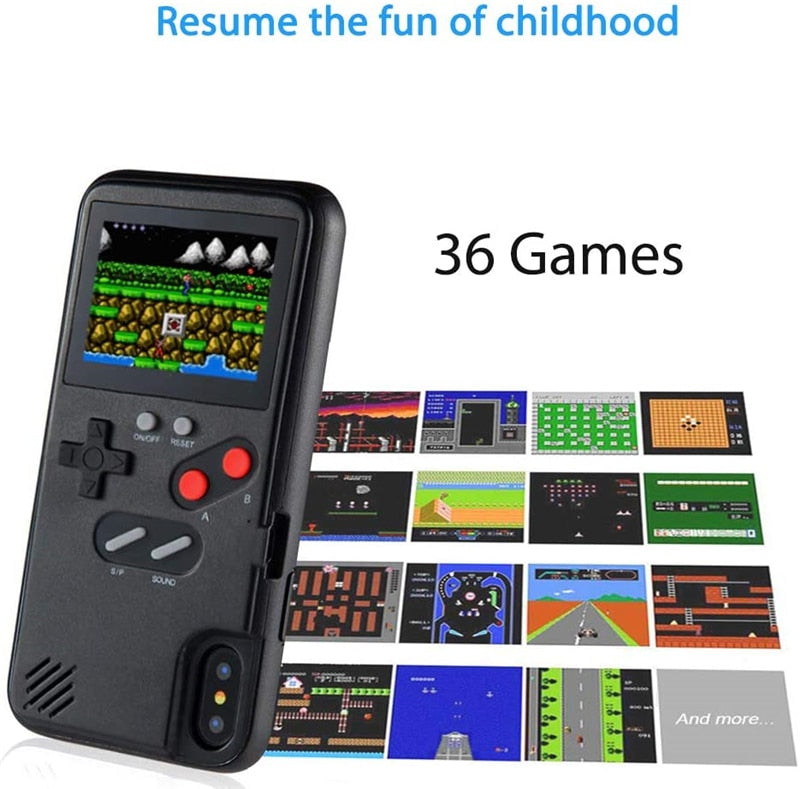 TekDrip™ RetroShield — Gameboy iPhone Case with 36 Built-In Games