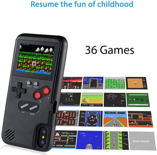 TekDrip™ RetroShield — Gameboy iPhone Case with 36 Built-In Games